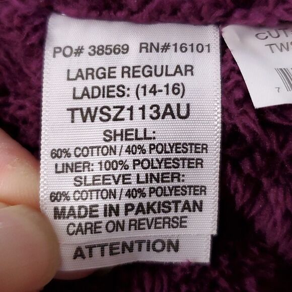 Schmidt Hoodie Purple Fleece inside Size Large - Picture 5 of 6